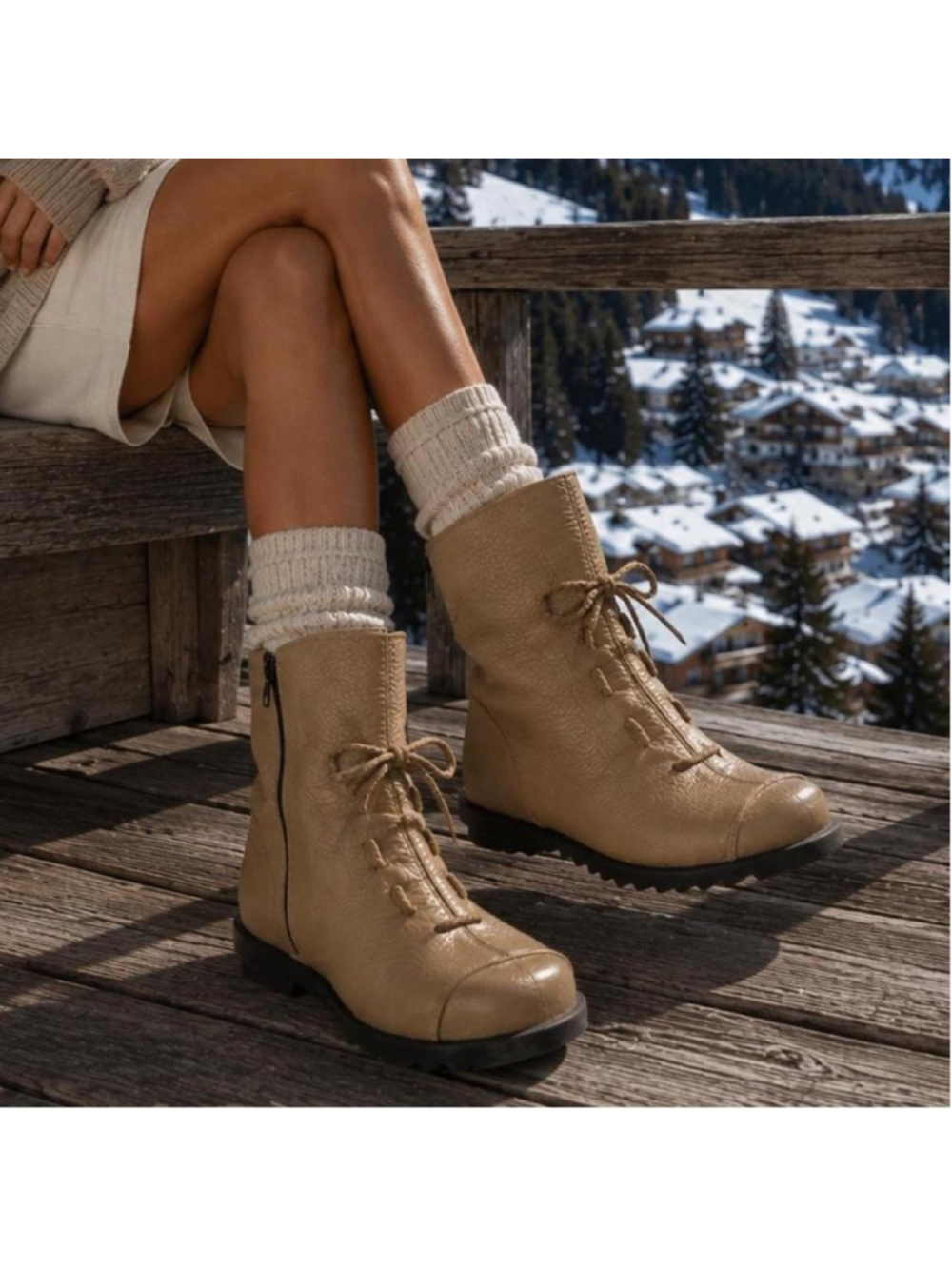 Clarsunny Taupe Leather Lace-Up Boots EU 41 US 10

Unique Clarsunny ankle boots
